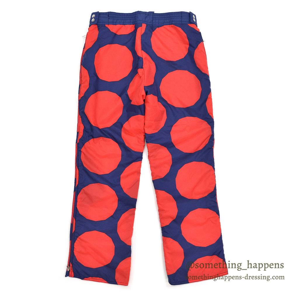1970's SKYR POP DOTS REVERSIBLE SKI PANTS...M
