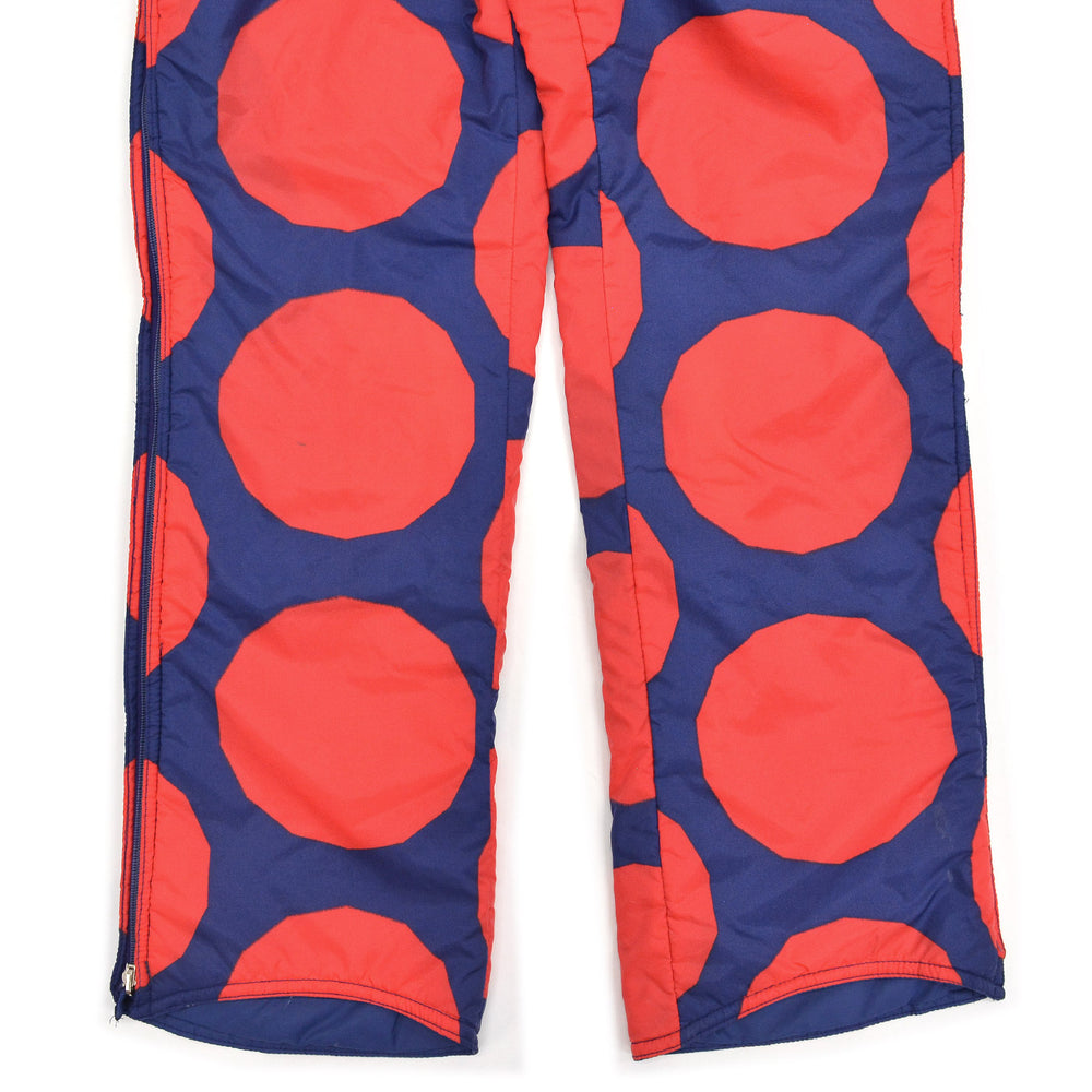1970's SKYR POP DOTS REVERSIBLE SKI PANTS...M