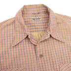 ~1940's VALIANT PRINT PLAID COTTON SHIRT / EXTREMELY RARE ...