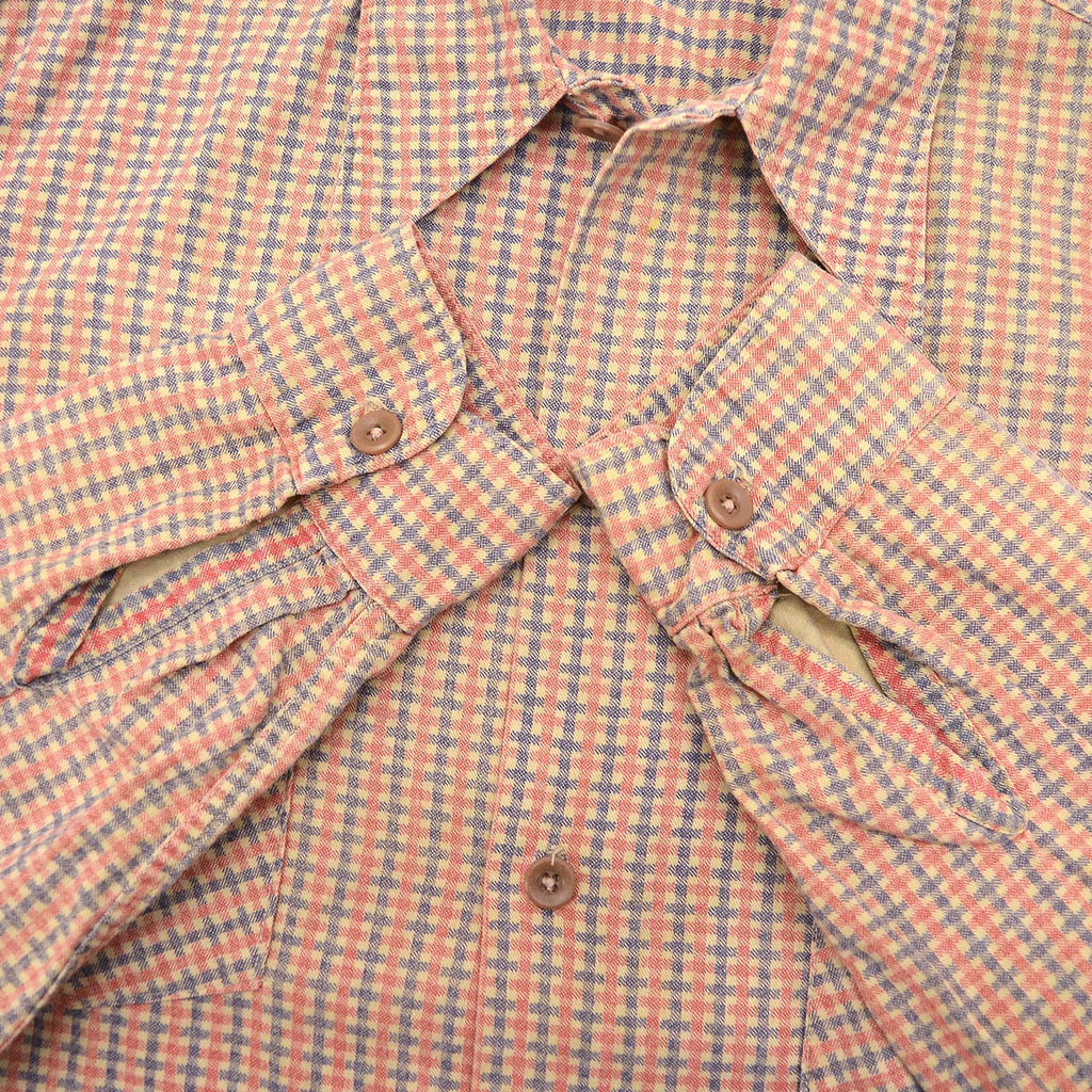 ~1940's VALIANT PRINT PLAID COTTON SHIRT / EXTREMELY RARE ...