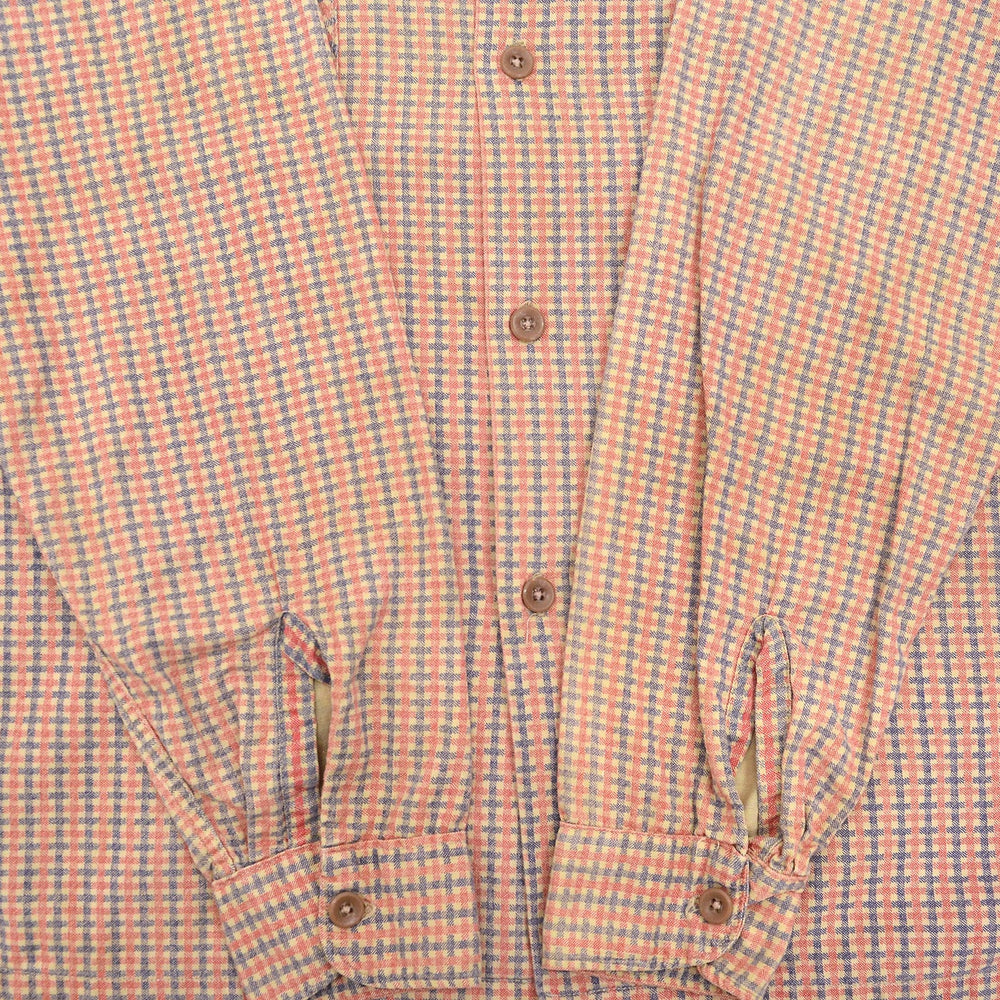 ~1940's VALIANT PRINT PLAID COTTON SHIRT / EXTREMELY RARE ...