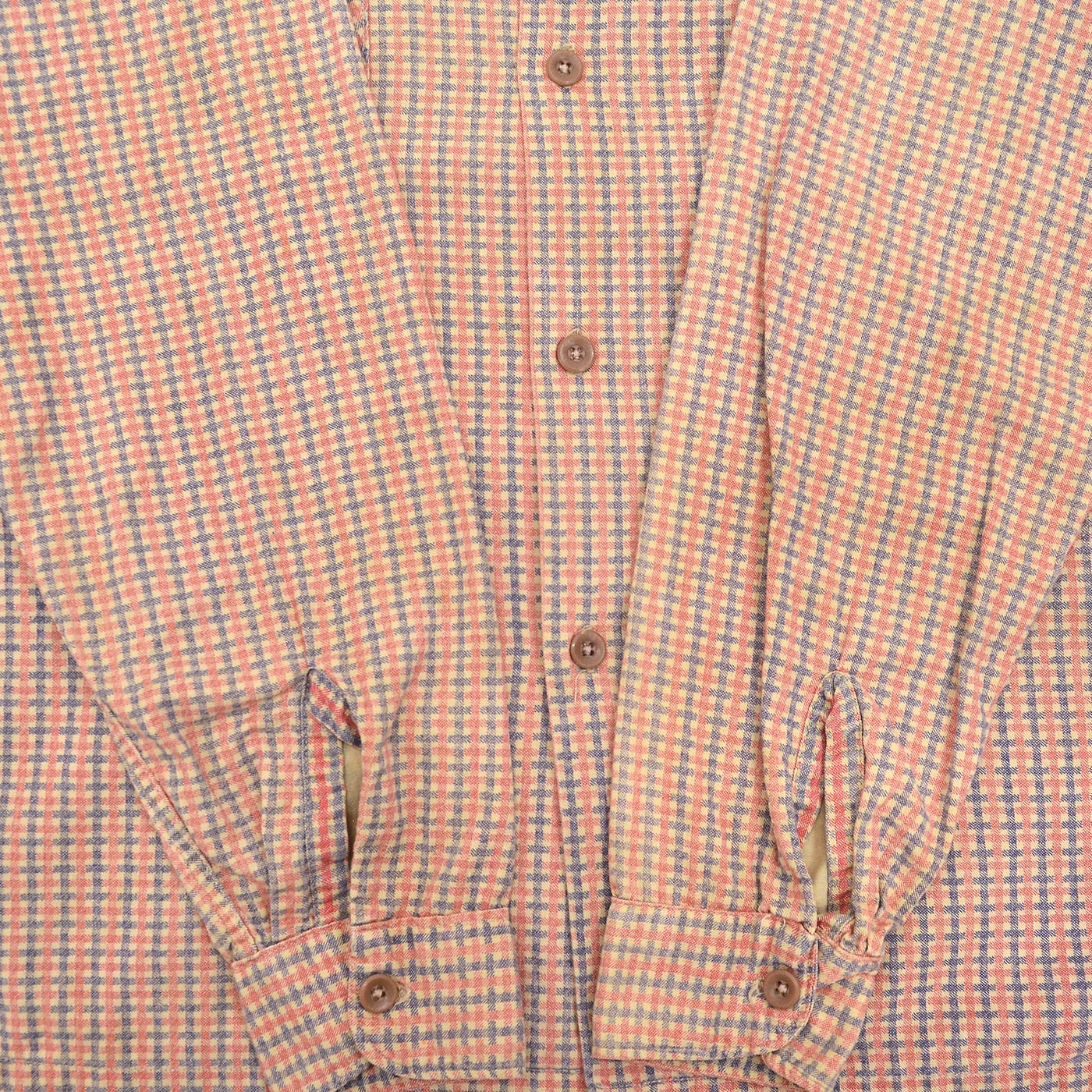~1940's VALIANT PRINT PLAID COTTON SHIRT / EXTREMELY RARE ...