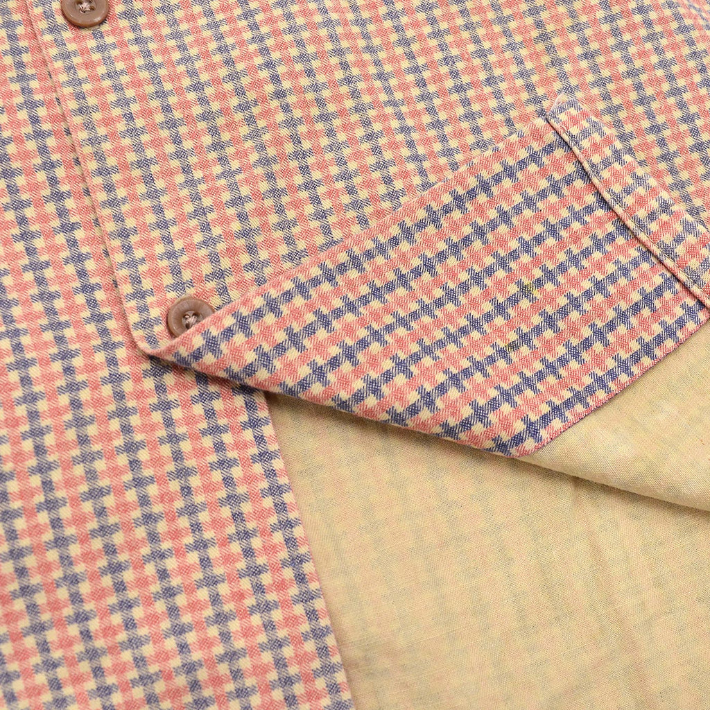 ~1940's VALIANT PRINT PLAID COTTON SHIRT / EXTREMELY RARE ...