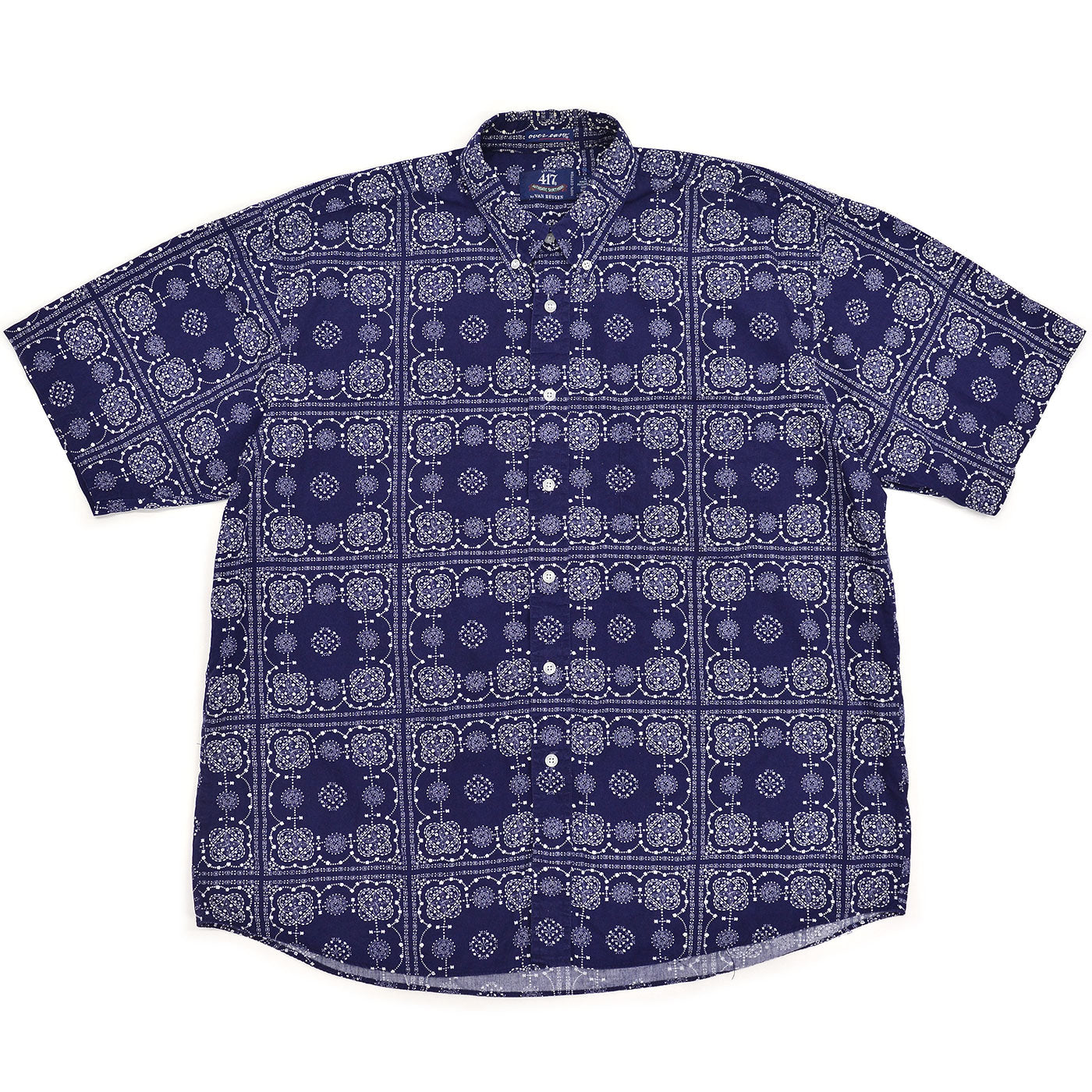 1990's 417 by VAN HEUSEN BANDANA PRINT B/D SHIRT ... L