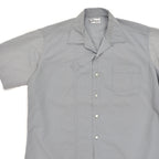 1950's~ Wm.S.Tucker GRAY PATTERNED S/S SHIRT / TWO-TONE ... L
