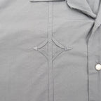 1950's~ Wm.S.Tucker GRAY PATTERNED S/S SHIRT / TWO-TONE ... L