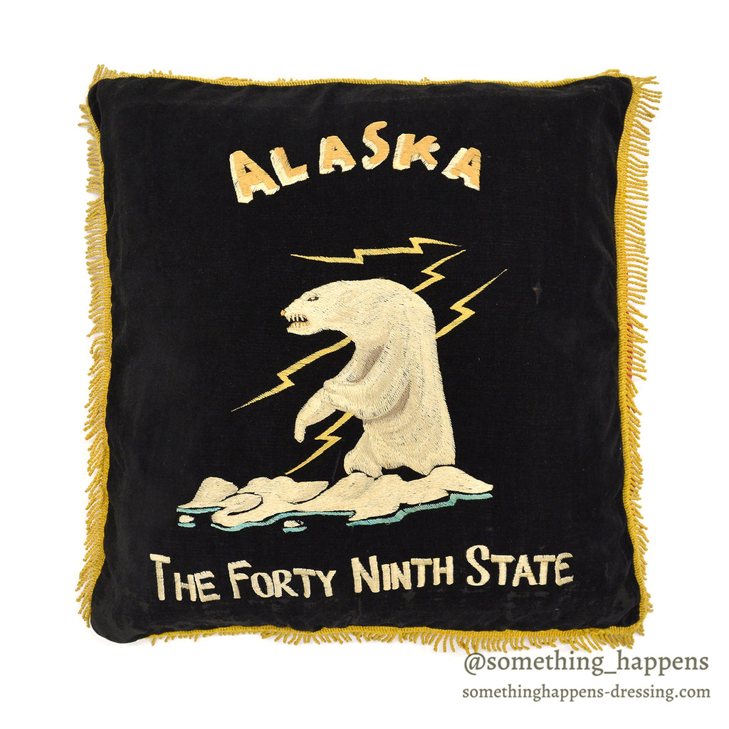 1950's ALASKA SOUVENIR PILLOW / EXTREMELY RARE ...