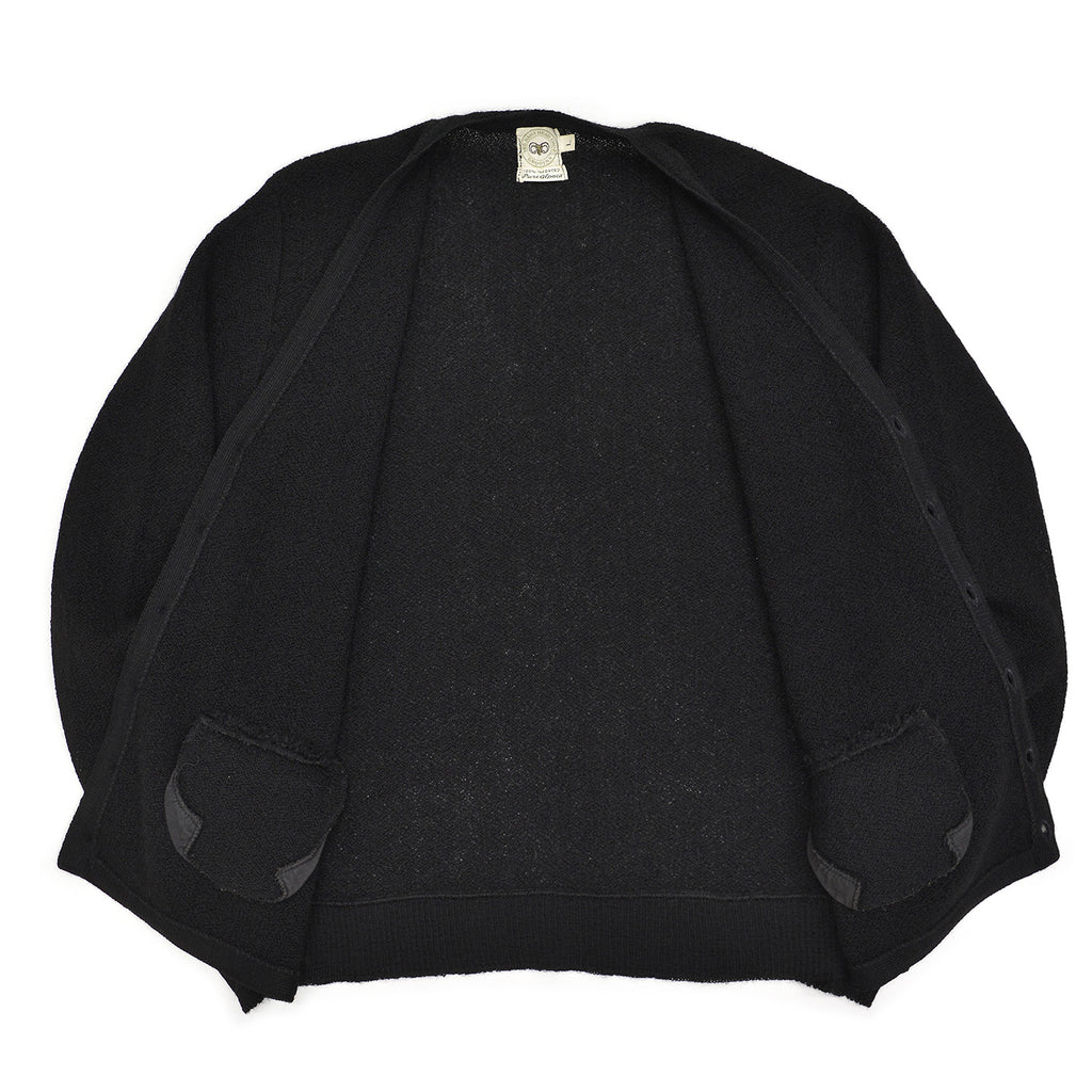 1960s THE RAMS HEAD SHOP PURE ALPACA CARDIGAN / BLACK ... L