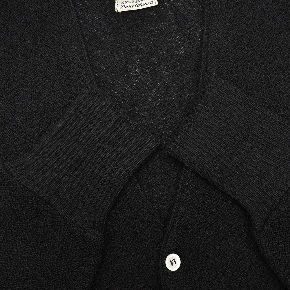 1960s THE RAMS HEAD SHOP PURE ALPACA CARDIGAN / BLACK ... L
