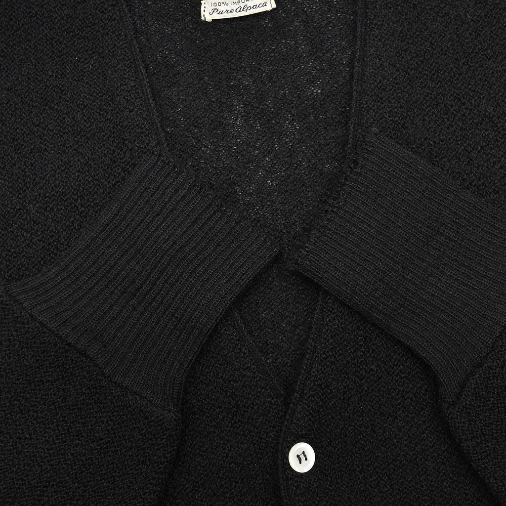 1960s THE RAMS HEAD SHOP PURE ALPACA CARDIGAN / BLACK ... L