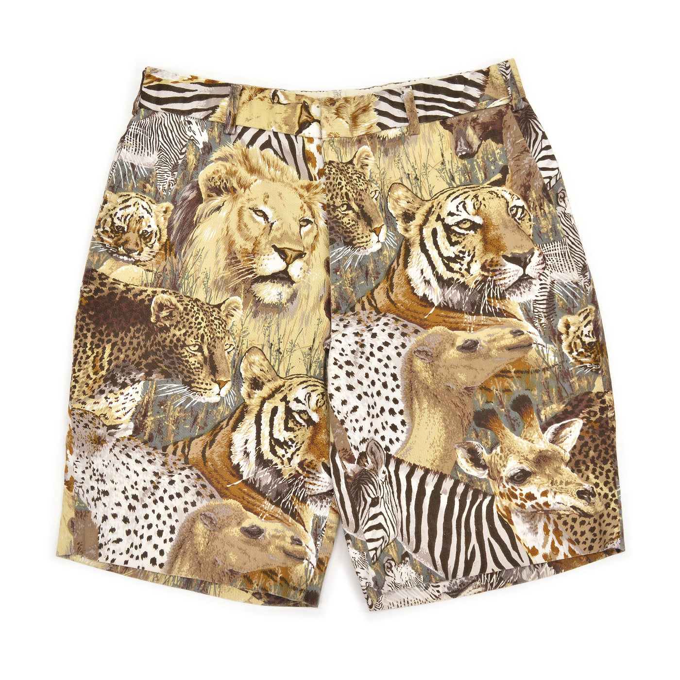 1960's~ CHIPP ANIMAL PRINT SHORTS / RARE ... W31.5