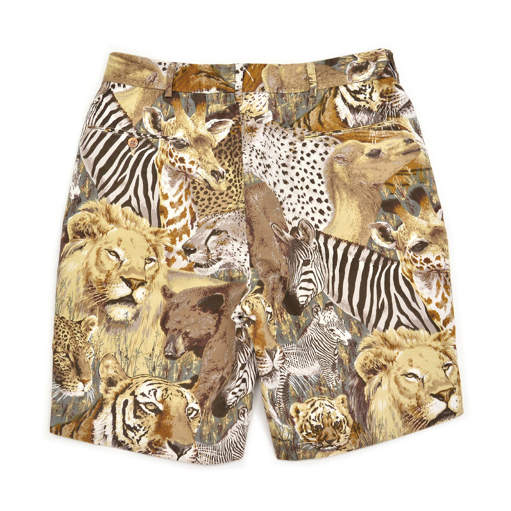 1960's~ CHIPP ANIMAL PRINT SHORTS / RARE ... W31.5