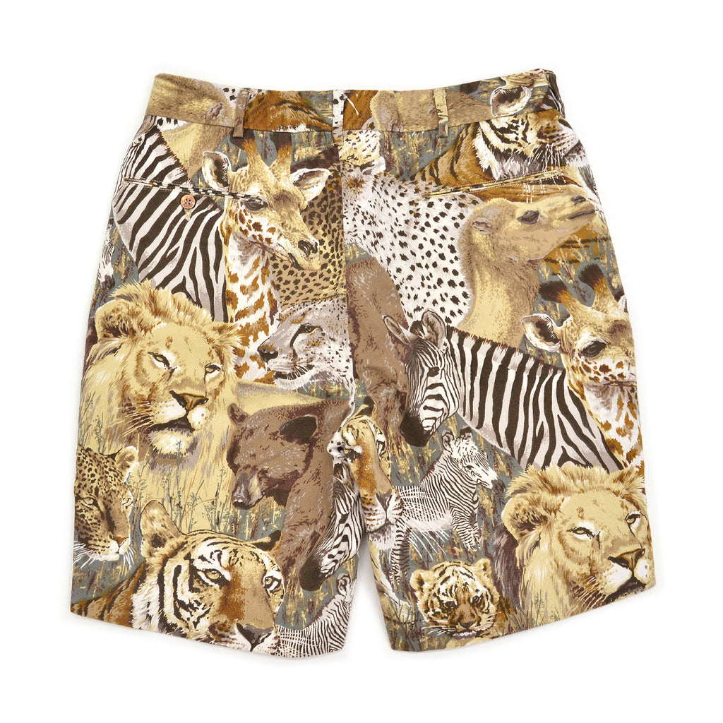 1960's~ CHIPP ANIMAL PRINT SHORTS / RARE ... W31.5