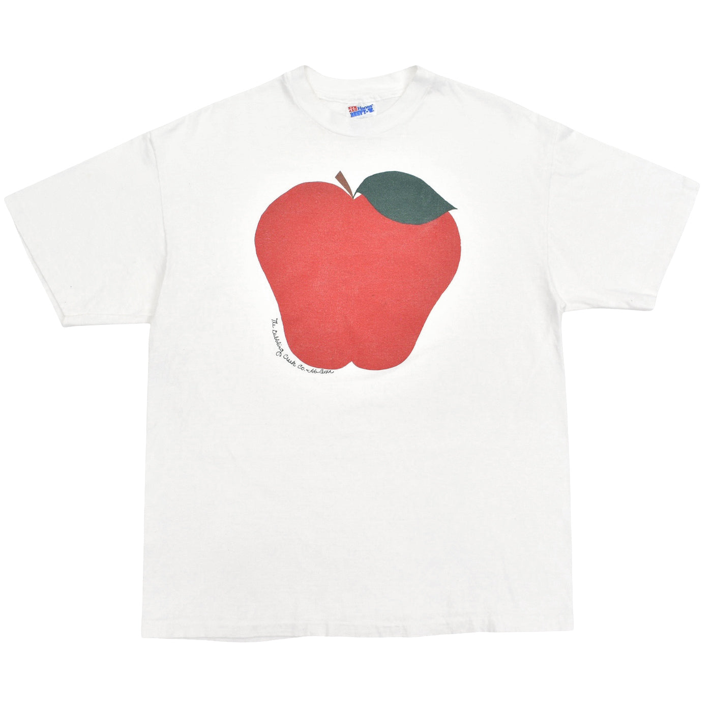 1990s HANES APPLE ART T-SHIRT ... L