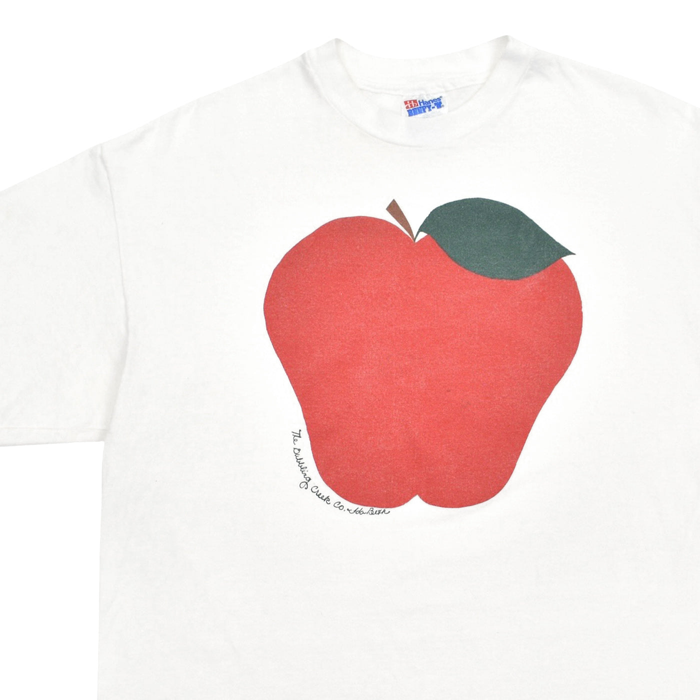 1990s HANES APPLE ART T-SHIRT ... L