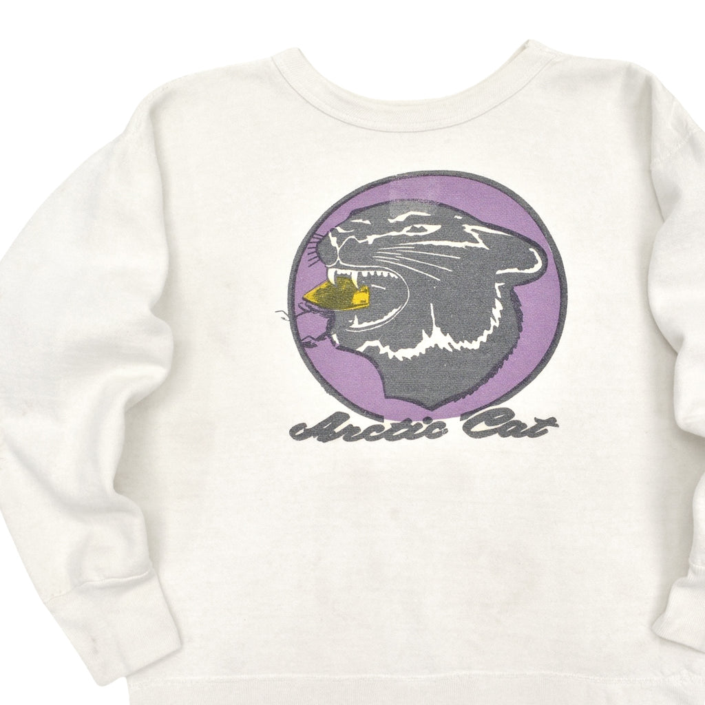 1960's DARBY ARCTIC CAT BLACK PANTHER PRINT SWEAT SHIRT ... XL