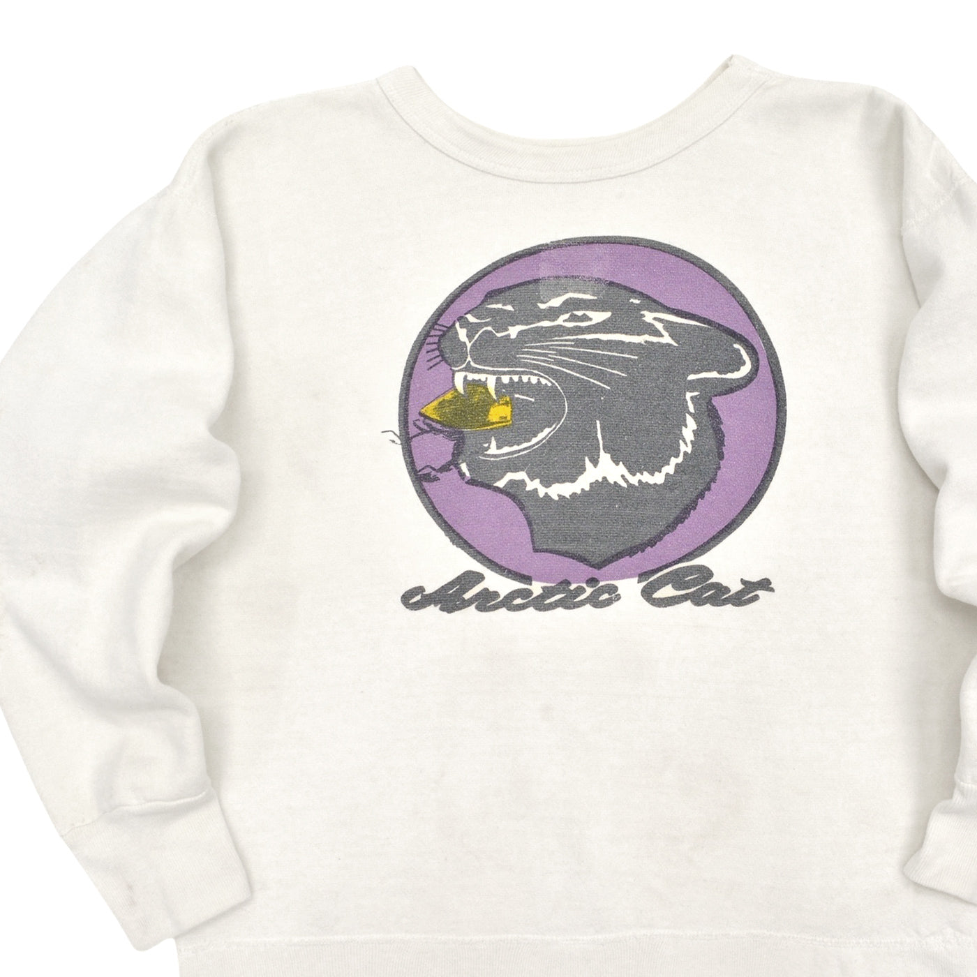 1960's DARBY ARCTIC CAT BLACK PANTHER PRINT SWEAT SHIRT ... XL