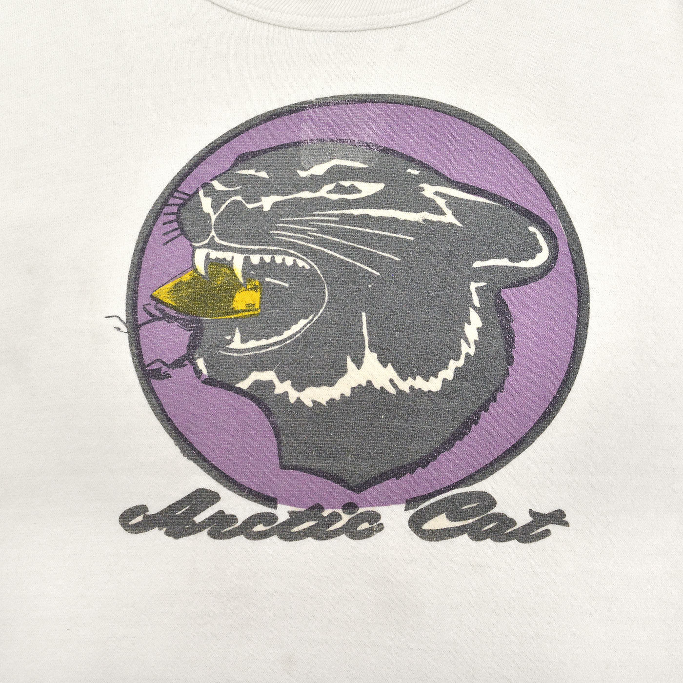 1960's DARBY ARCTIC CAT BLACK PANTHER PRINT SWEAT SHIRT ... XL