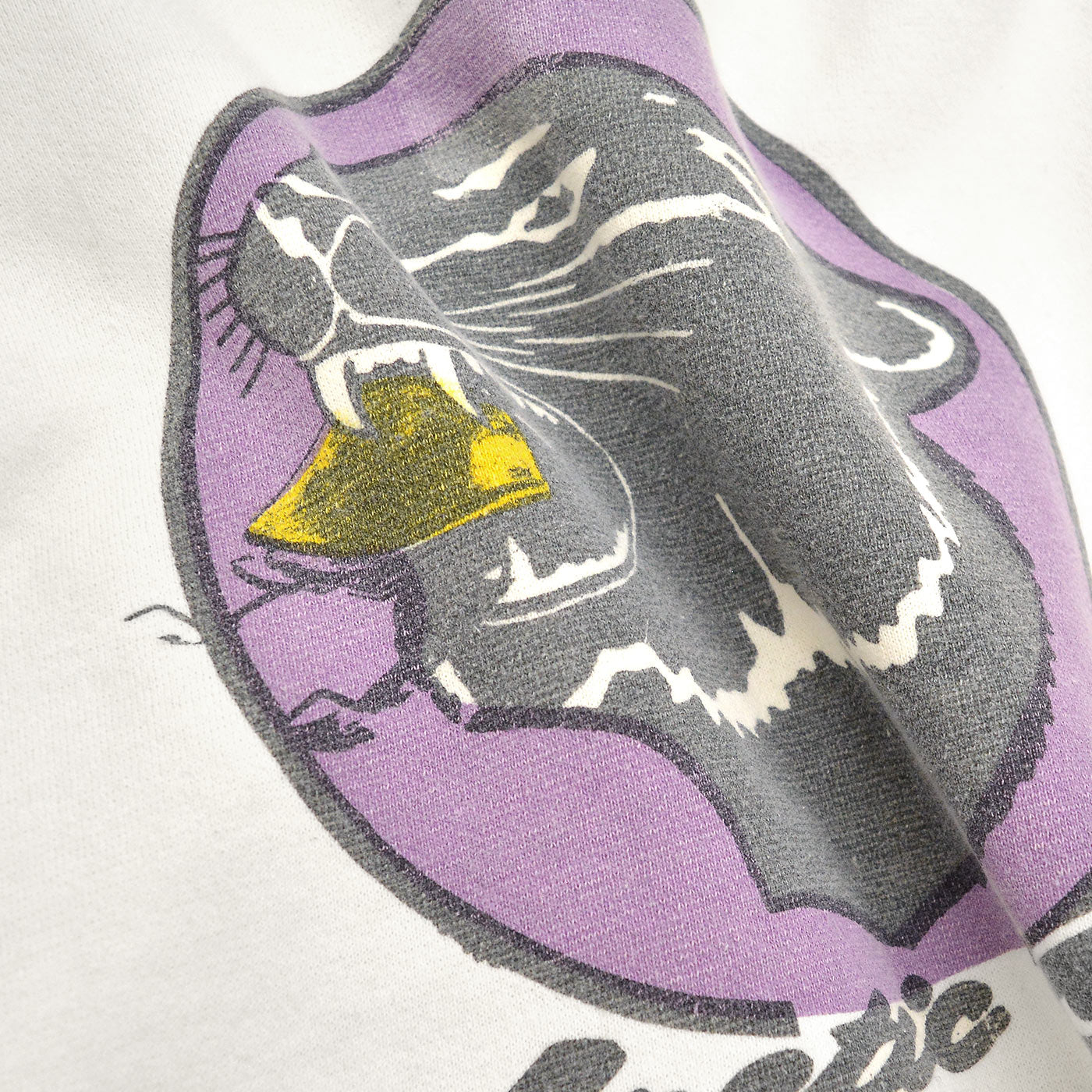 1960's DARBY ARCTIC CAT BLACK PANTHER PRINT SWEAT SHIRT ... XL