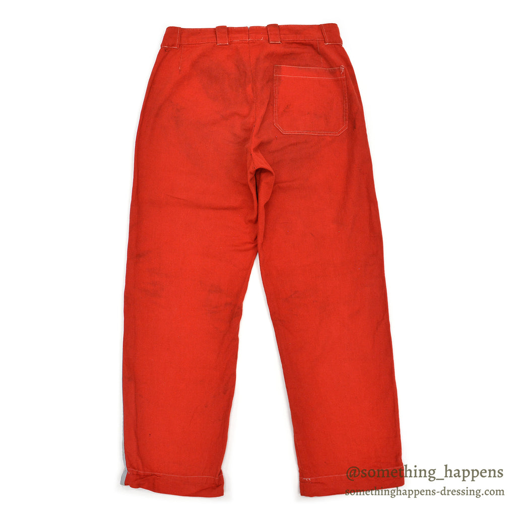 1950's OLD RED ATHLETIC STRIPE PANTS ... W32/L31