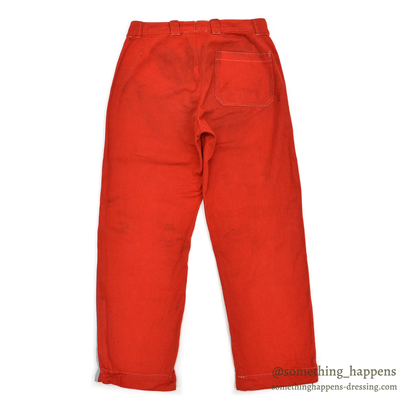 1950's OLD RED ATHLETIC STRIPE PANTS ... W32/L31