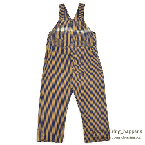 1960's BIG MAC BROWN EXPRESS STRIPED OVERALL / SUN FADED... W43/L29