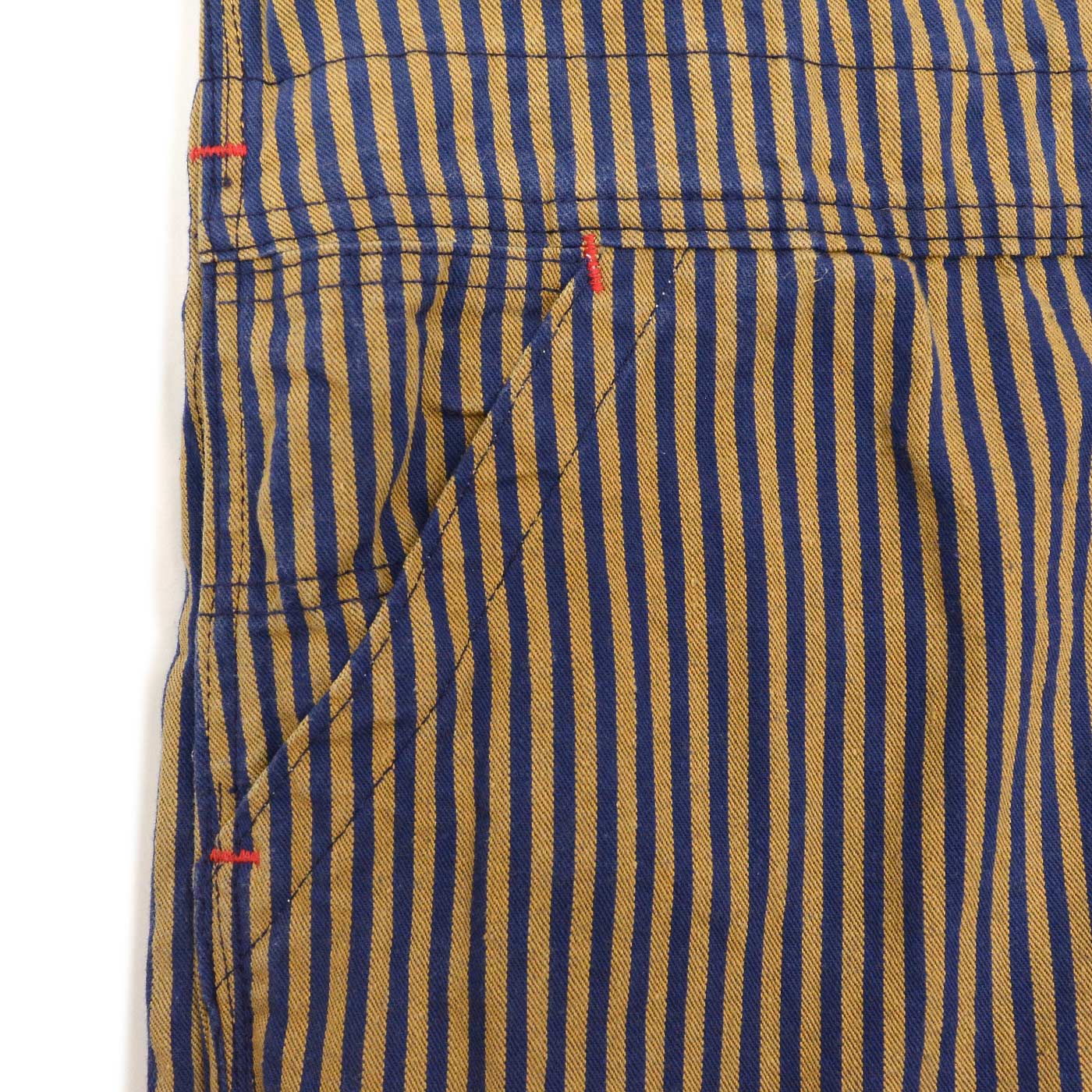 1960's BIG MAC BROWN EXPRESS STRIPED OVERALL / SUN FADED... W43/L29