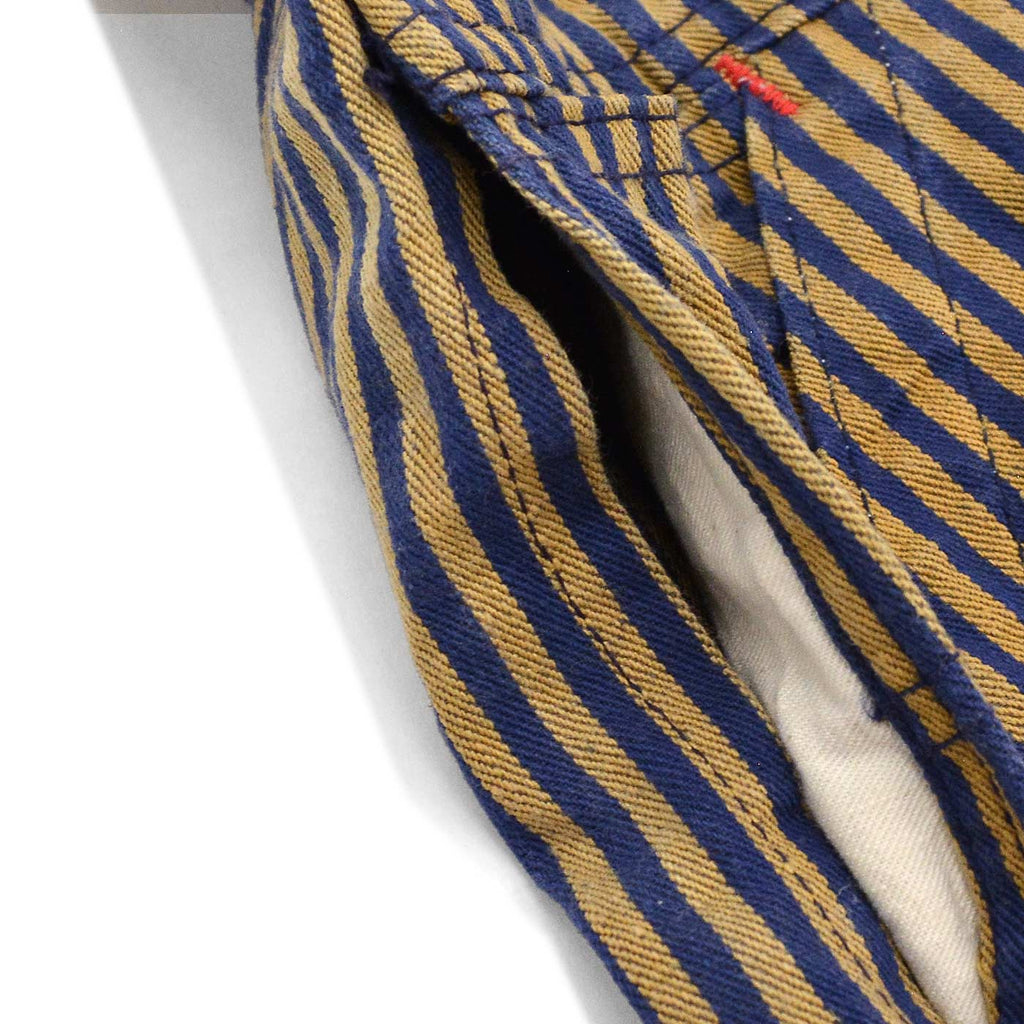 1960's BIG MAC BROWN EXPRESS STRIPED OVERALL / SUN FADED... W43/L29