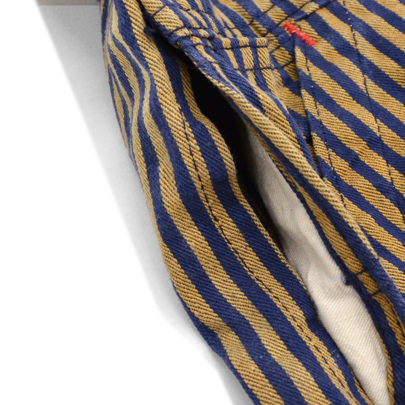 1960's BIG MAC BROWN EXPRESS STRIPED OVERALL / SUN FADED... W43/L29