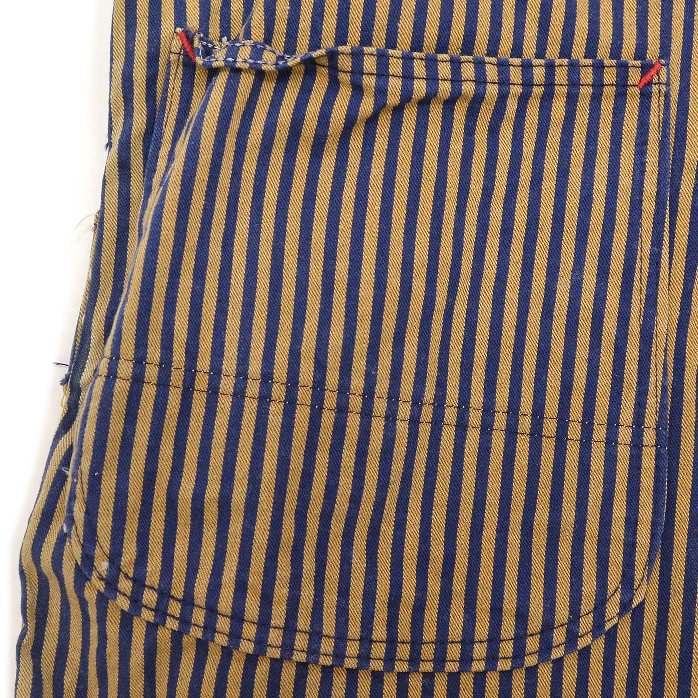 1960's BIG MAC BROWN EXPRESS STRIPED OVERALL / SUN FADED... W43/L29