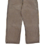 1960's BIG MAC BROWN EXPRESS STRIPED OVERALL / SUN FADED... W43/L29