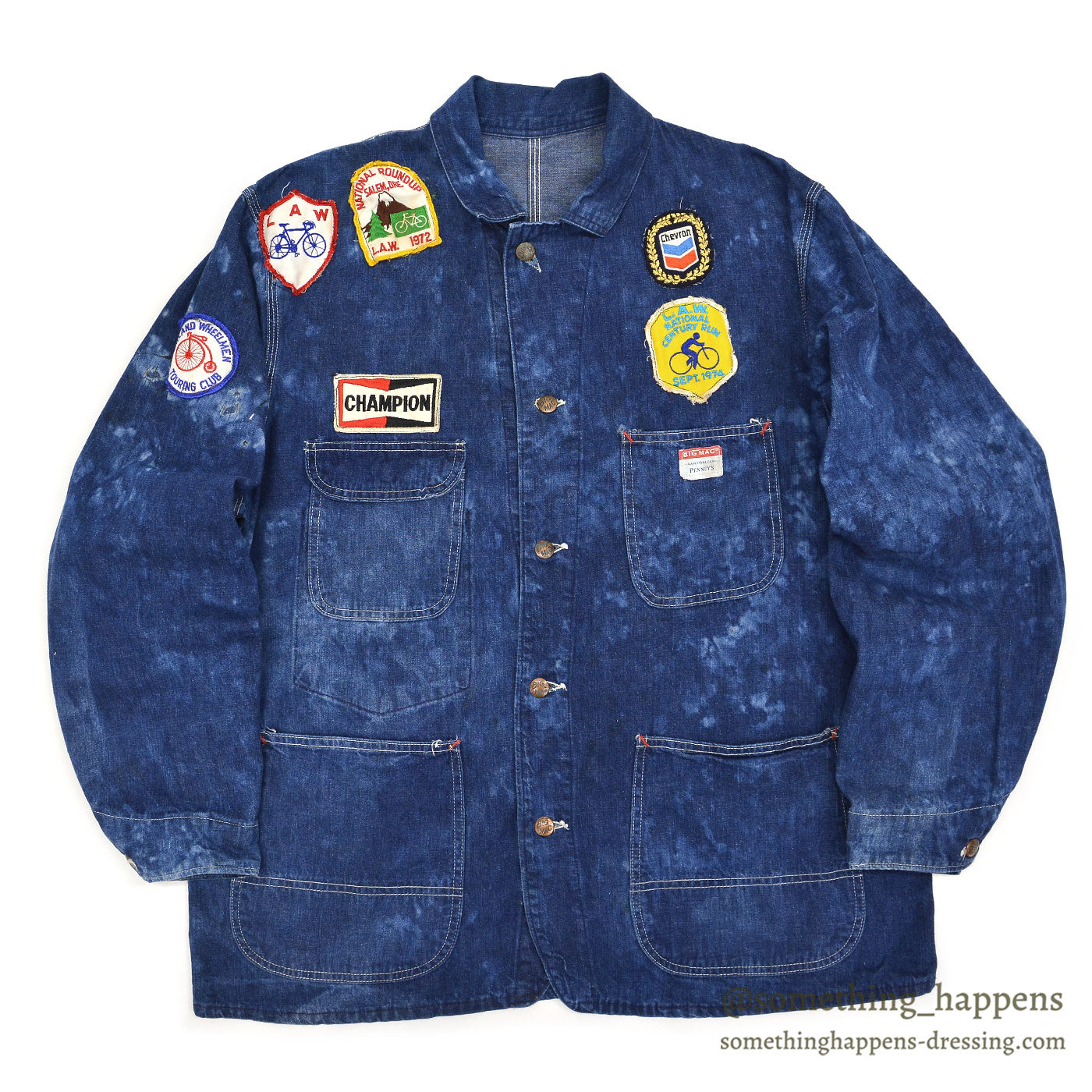 1960's BIG MAC PATCHED & BLEACHED DENIM COVERALL ...