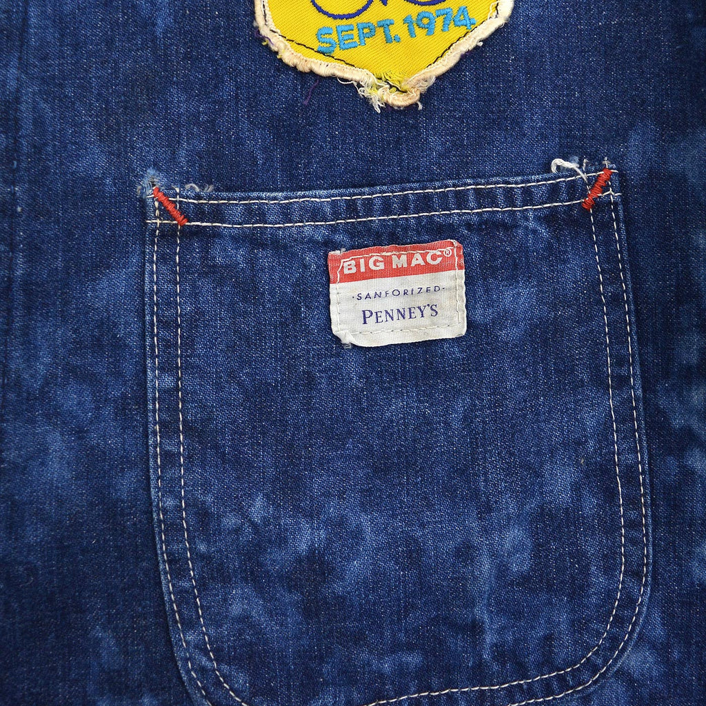 1960s BIG MAC PATCHED & BLEACHED DENIM COVERALL ...