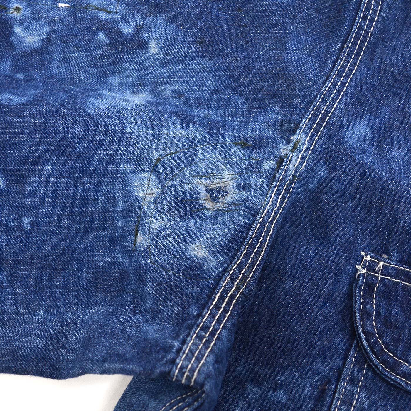 1960s BIG MAC PATCHED & BLEACHED DENIM COVERALL ...