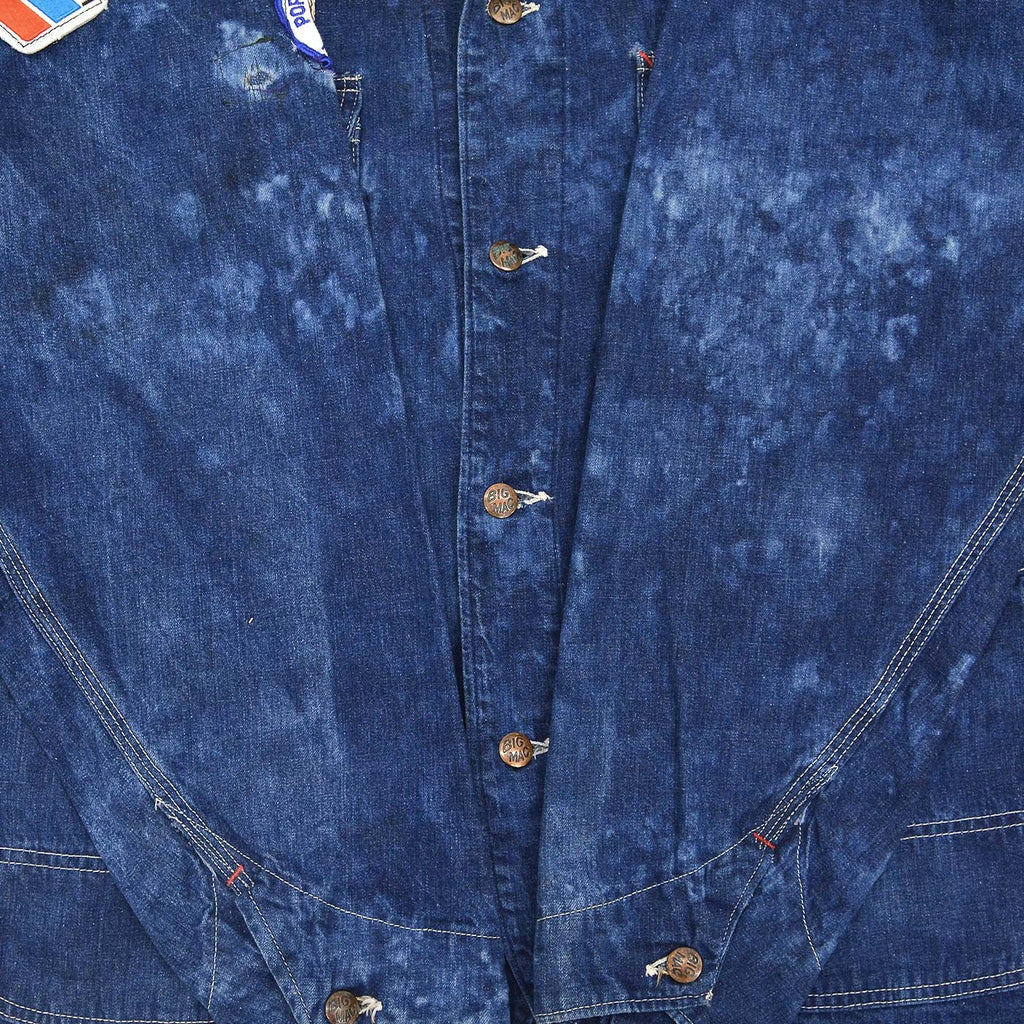 1960s BIG MAC PATCHED & BLEACHED DENIM COVERALL ...