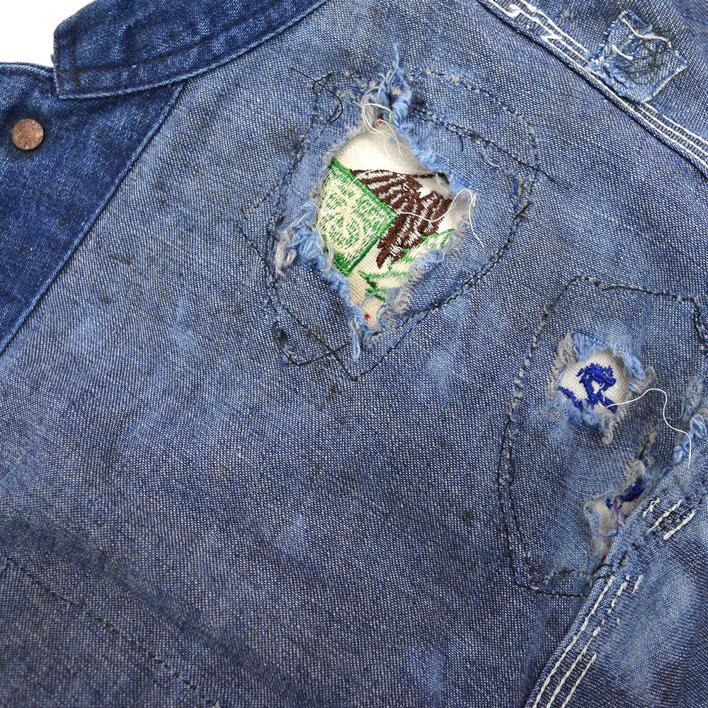 1960s BIG MAC PATCHED & BLEACHED DENIM COVERALL ...