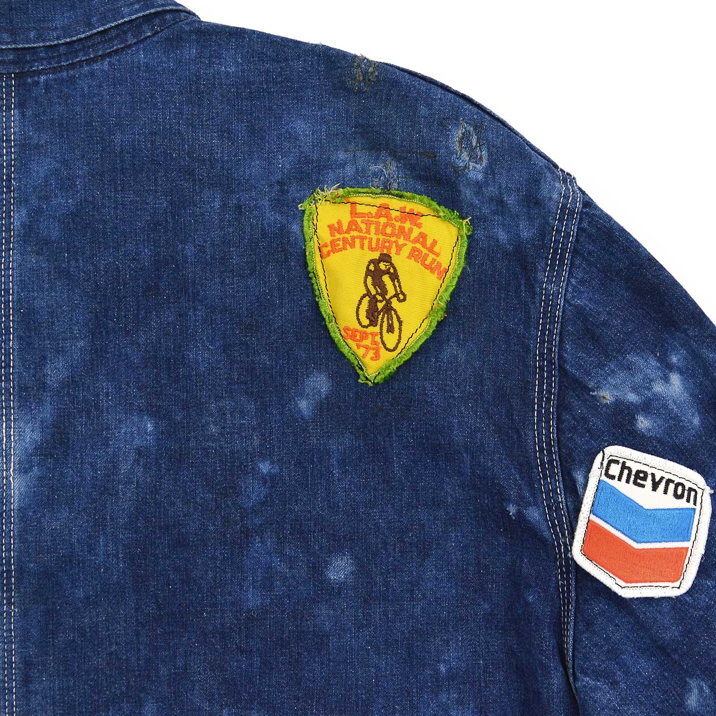 1960s BIG MAC PATCHED & BLEACHED DENIM COVERALL ...