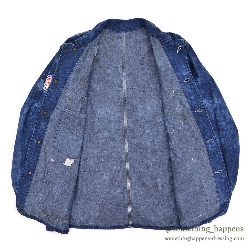 1960s BIG MAC PATCHED & BLEACHED DENIM COVERALL ...