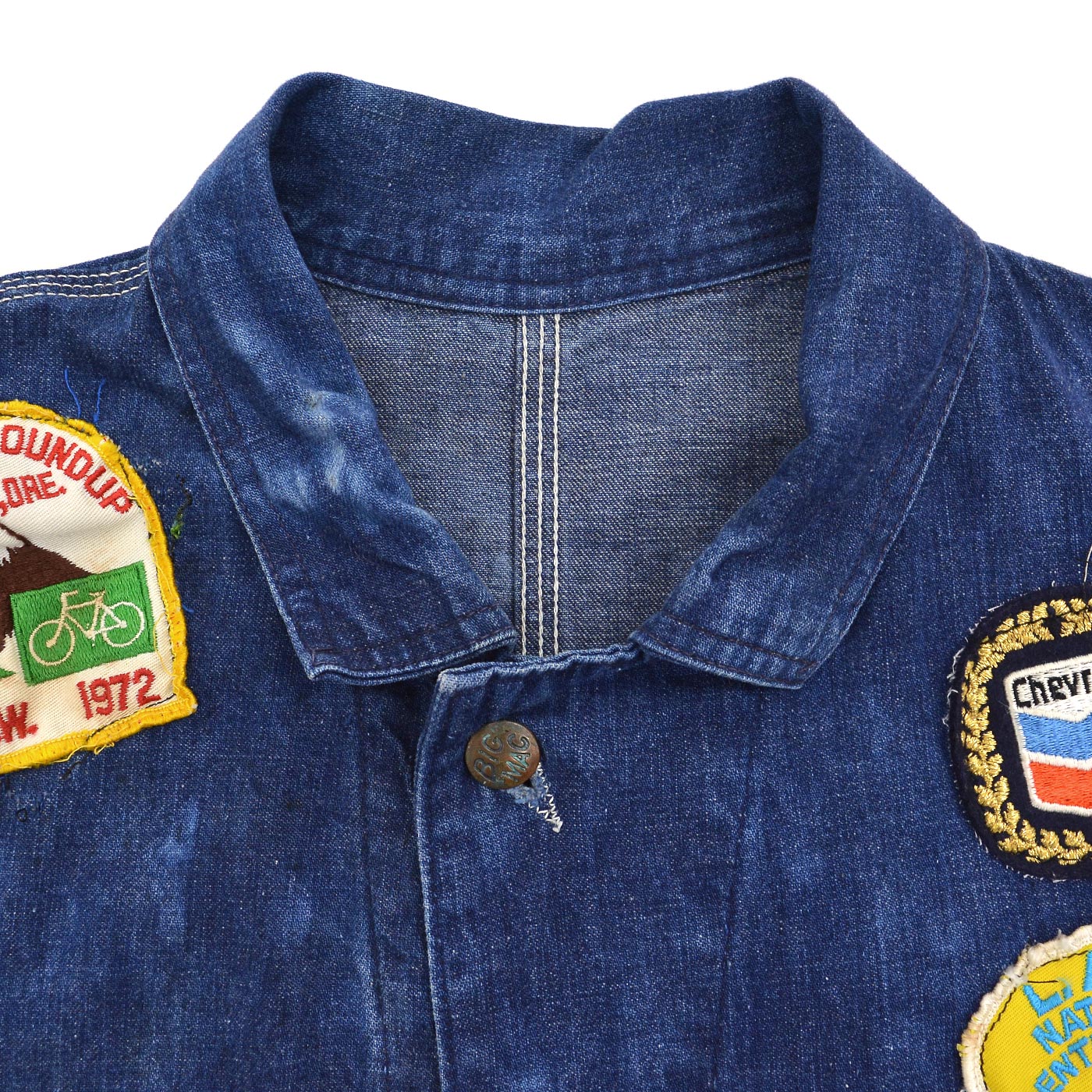 1960s BIG MAC PATCHED & BLEACHED DENIM COVERALL ...