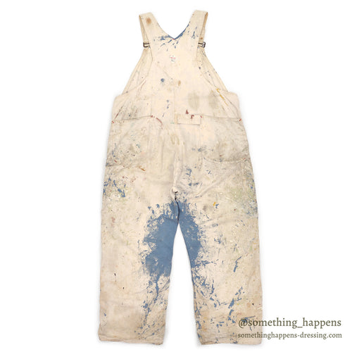 1960s BIG MAC PAINT SPLATTER OVERALLS / AMAZING PATINA ... W44