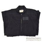 1980's U.S.MILITARY EXPERMIENTAL ARAMID BLACK COVERALLS / EXTREMELY RARE ... 42R