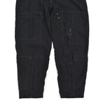 1980's U.S.MILITARY EXPERMIENTAL ARAMID BLACK COVERALLS / EXTREMELY RARE ... 42R