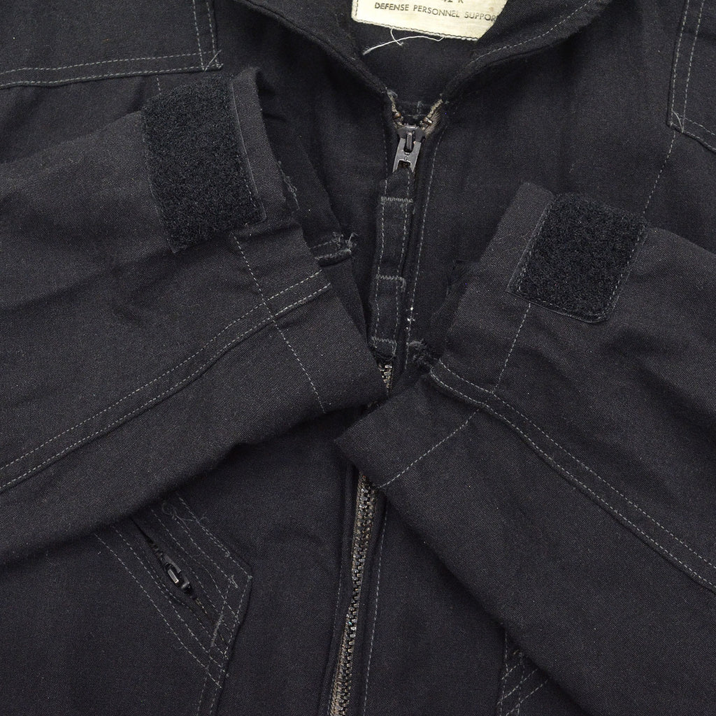 1980's U.S.MILITARY EXPERMIENTAL ARAMID BLACK COVERALLS / EXTREMELY RARE ... 42R