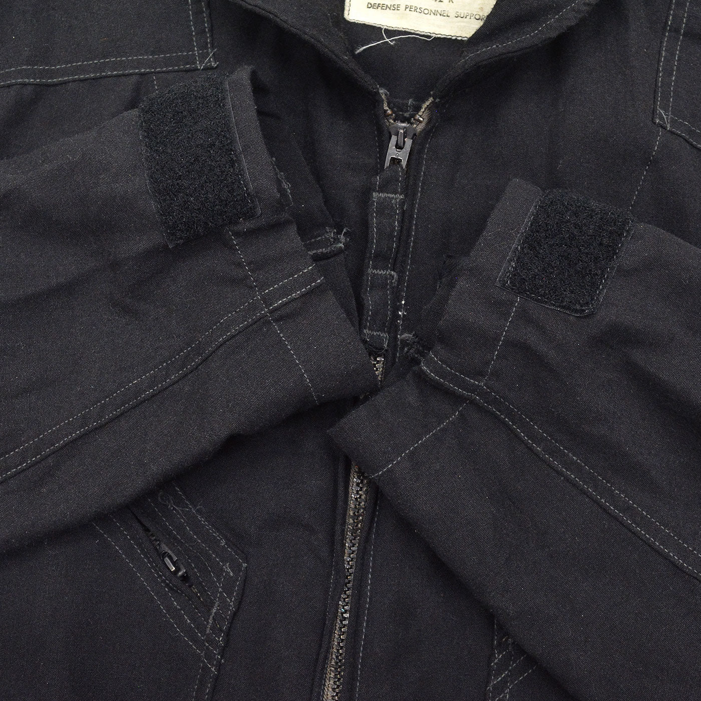 1980's U.S.MILITARY EXPERMIENTAL ARAMID BLACK COVERALLS / EXTREMELY RARE ... 42R