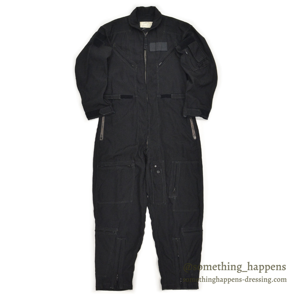 1980's USMILITARY EXPERMIENTAL ARAMID BLACK COVERALLS / EXTREMELY RARE... 42R