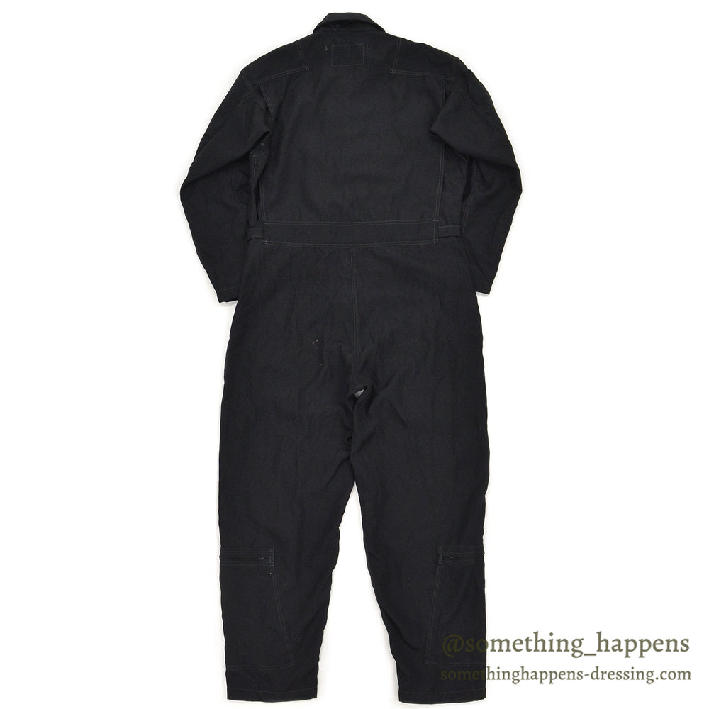 1980's USMILITARY EXPERMIENTAL ARAMID BLACK COVERALLS / EXTREMELY RARE... 42R