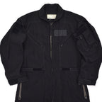 1980's U.S.MILITARY EXPERMIENTAL ARAMID BLACK COVERALLS / EXTREMELY RARE ... 42R