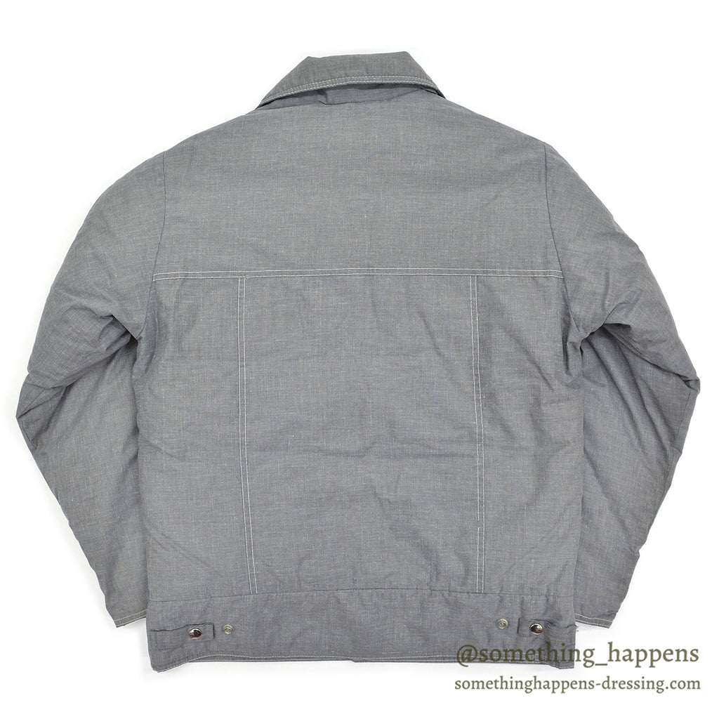 1970's BLACK BEAR NYLON DOWN JACKET / GRAY ... M