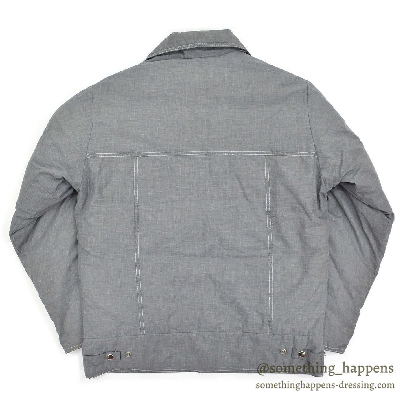 1970's BLACK BEAR NYLON DOWN JACKET / GRAY ... M