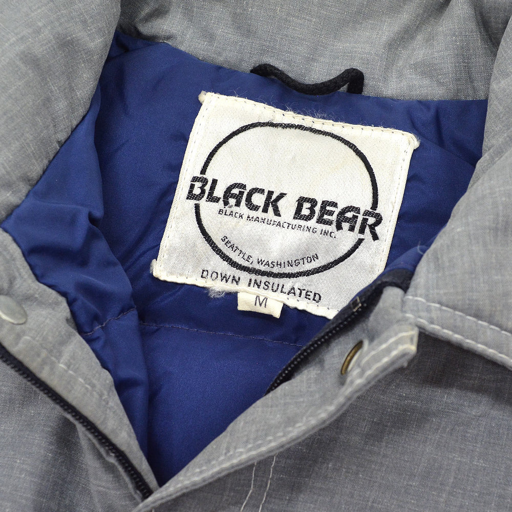 1970's BLACK BEAR NYLON DOWN JACKET / GRAY...M
